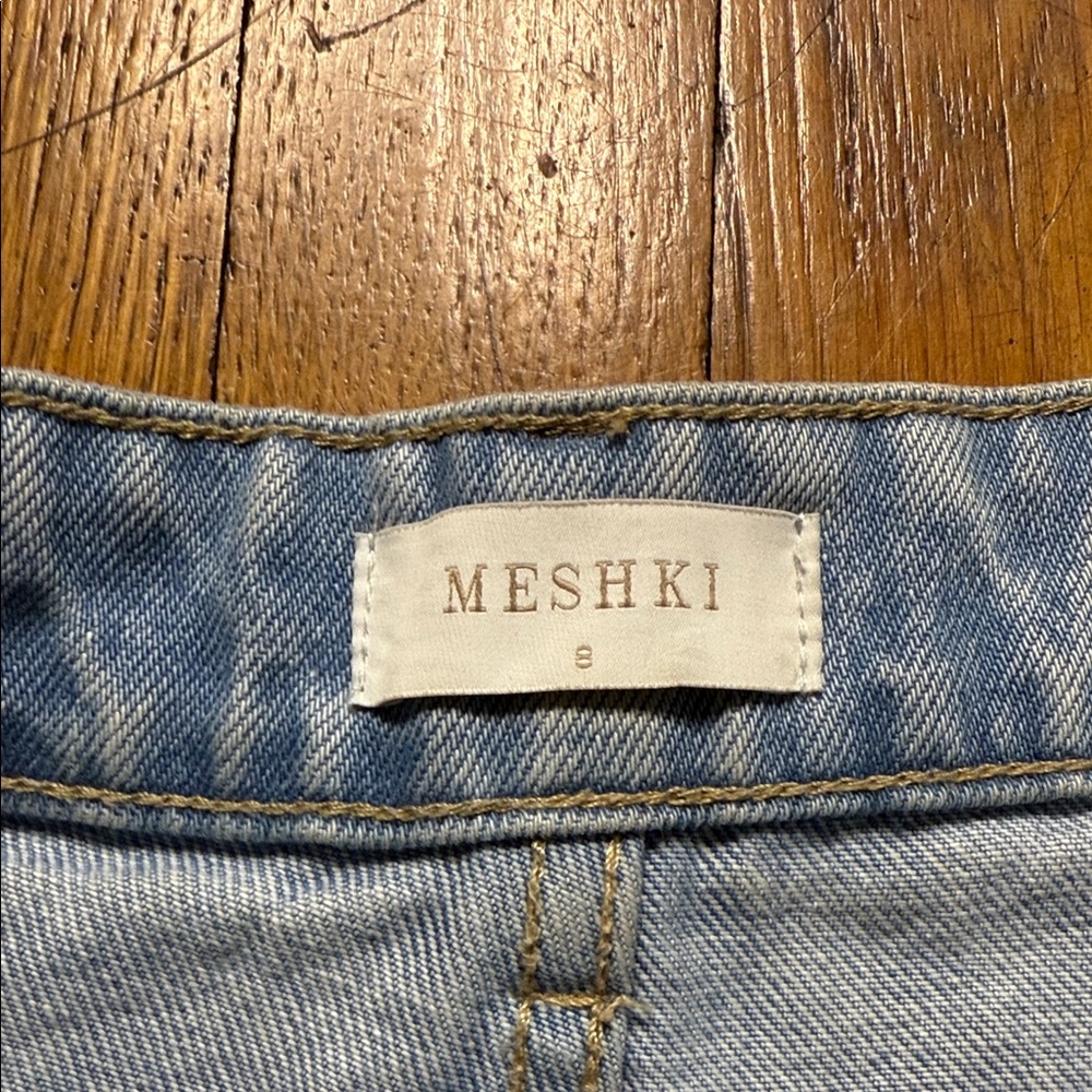 Meshki High Rise Light Blue Distressed Jeans - Picture 2 of 5